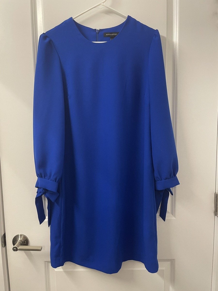 banana blue dress Republic Dress, Size 8 Gold sandals for dinner