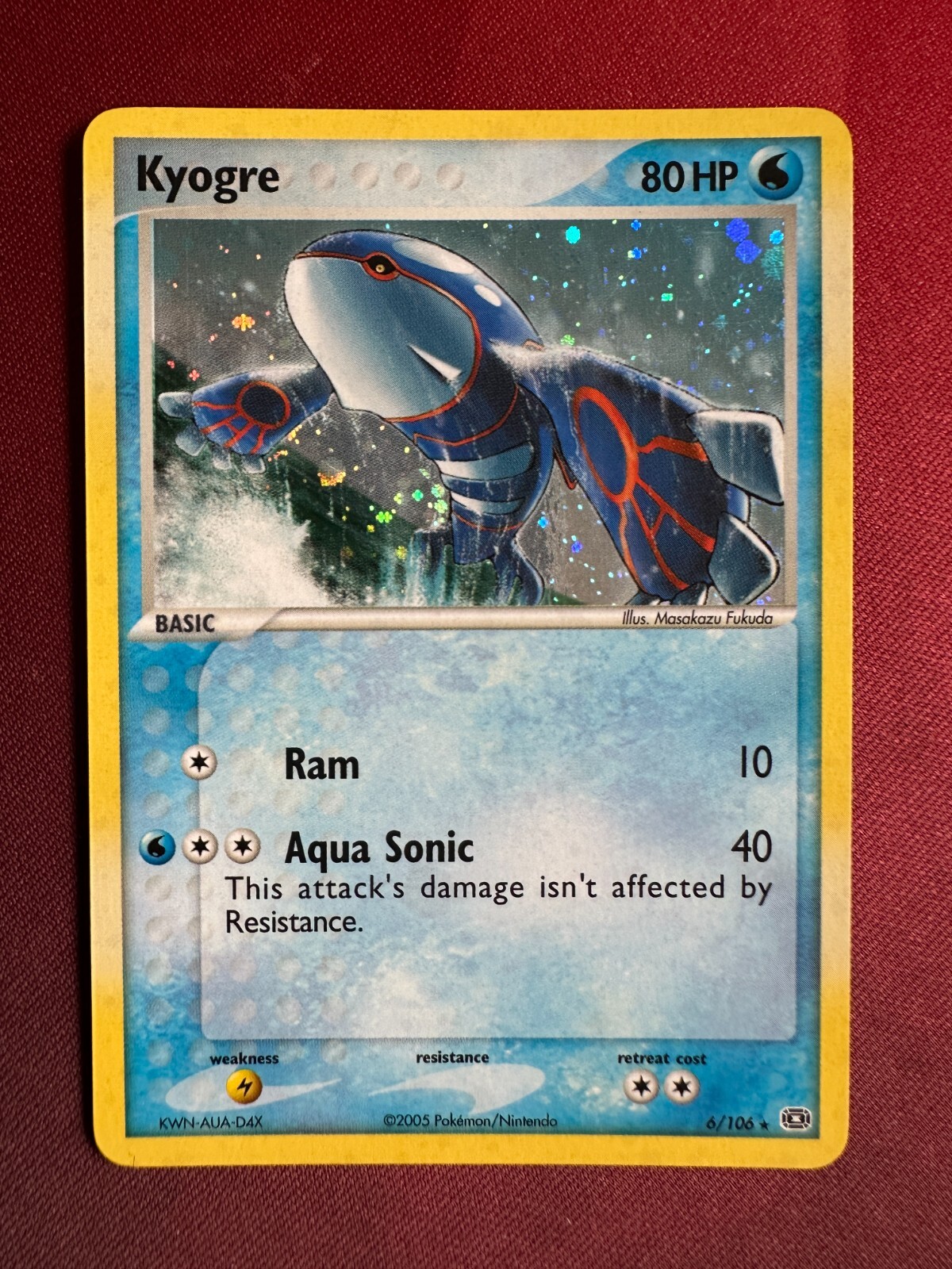 KYOGRE 6/106 EX Emerald HOLO RARE Pokemon TCG card NM+ STRONG NEAR MINT