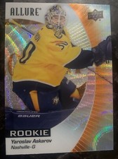 Yaroslav Askarov Rookie   2023-24 upper deck Allure Hockey #105 Orange Slice