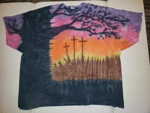 KIDS Handmade Tie Dye shirt CHRISTIAN - ANGEL or CROSS / 3 CROSSES - Picture 31 of 33