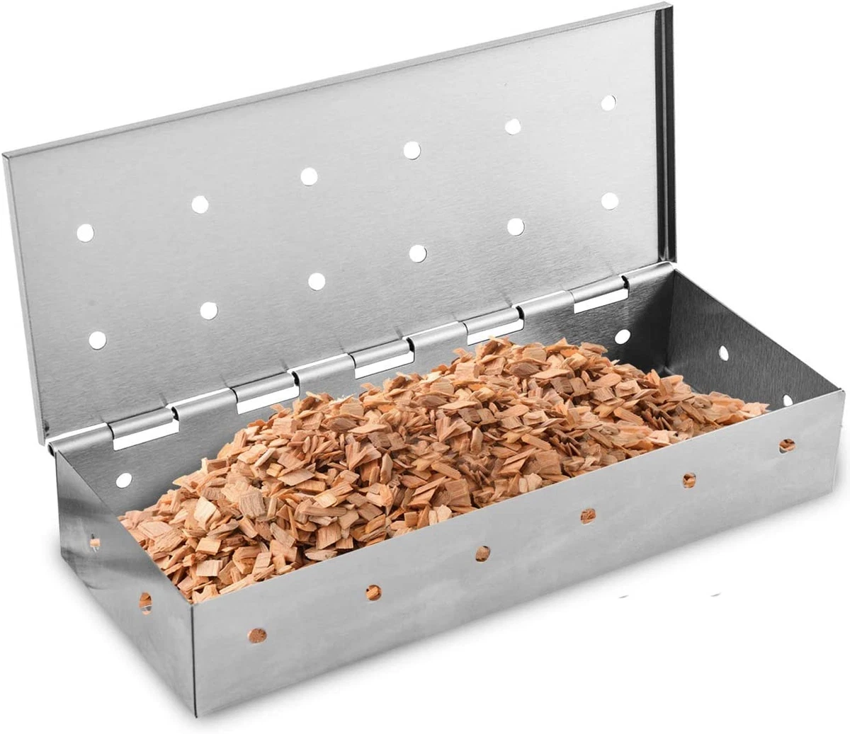 Smoker Box for Gas Grill or Charcoal Grill Stainless Steel Smoke