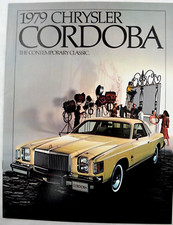 1979 Chrysler Cordoba The Contemporary Classic Dealership Color Sales Brochure