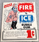Leaf Fire & Ice Chewing Bubble Gum Ball Machine Vending Display Card 1960s — photo 1