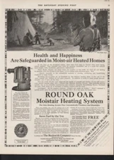 1918 ROUND OAK NATIVE WEST AMERICAN INDIAN HEAT SYSTEM DOE-WAH-JACK AD 10821