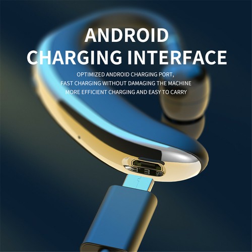Wireless Bluetooth Earphone Handsfree EarHook Headset For iOS Android Cellphones - Picture 8 of 10