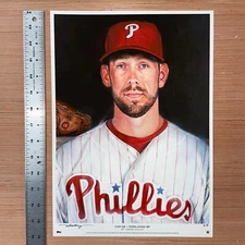 2025 Topps Living CLIFF LEE 10x14 Art Print JARED KELLEY Signed SP #5/5
