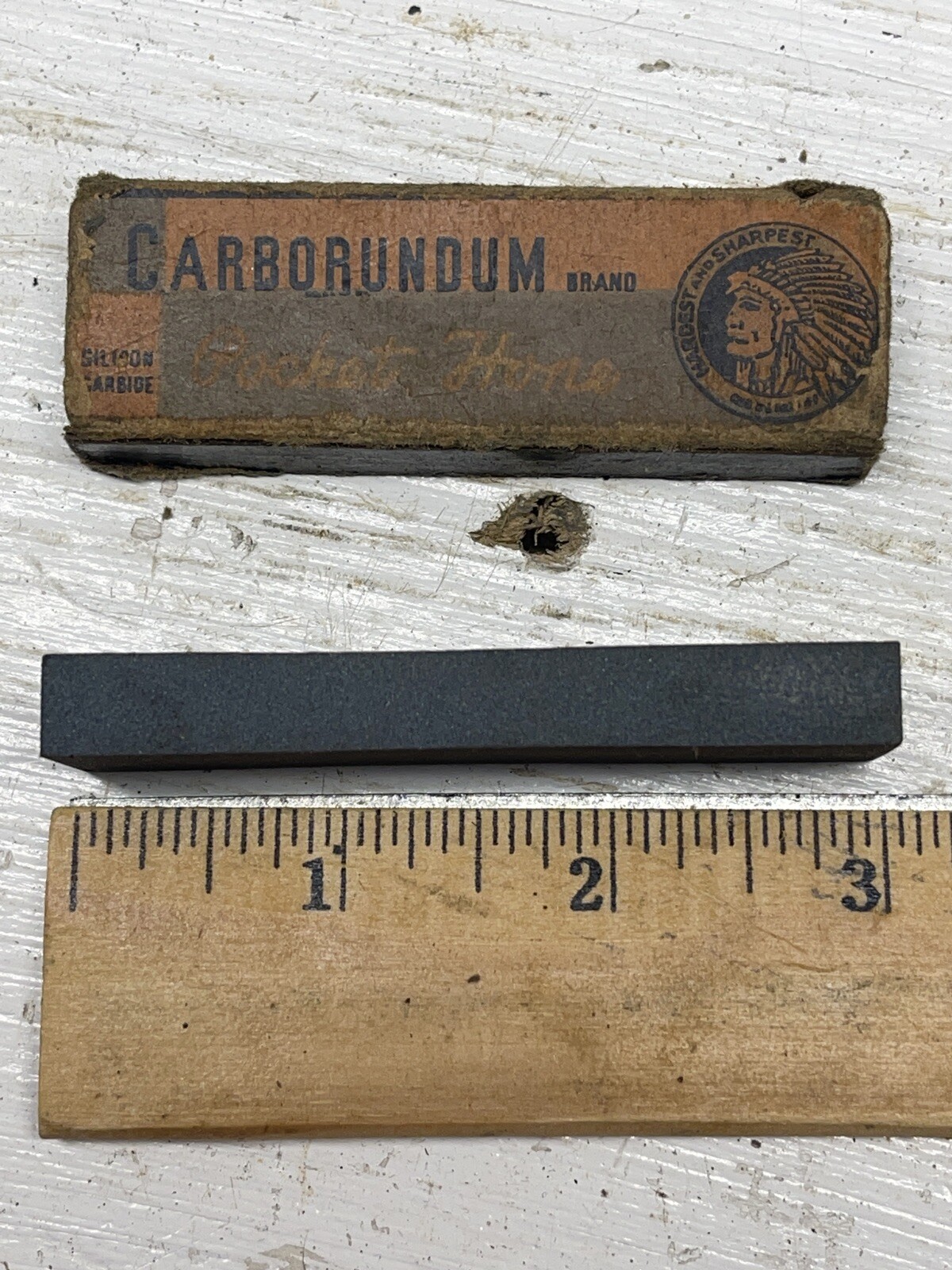 Vintage Carborundum Sharpening Stone No. 149 Pocket Hone Silicon