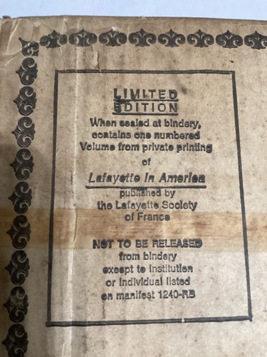 1976 Lafayette in America First Bicentennial Edition Signed and Numbered Vintage - Picture 18 of 19
