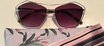 Ted Baker Geometric Aviator Gradient sunglasses 58MM Gold Purple Brown TWS188