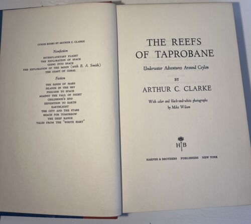 Arthur Clarke Reefs of Taprobane Underwater Adventures Around Ceylon 1st Edition - Picture 3 of 11