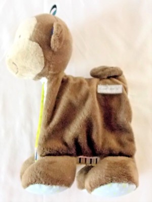 Carters Baby Toy Activity Book Brown Rock Star Monkey Plush Crinkle Squeak