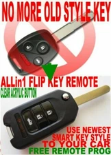 Smart style flip KEY REMOTE FOR 2006-2012 CIVIC CHIP KEYLESS ENTRY FOB clicker