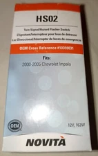 10359031 Novita HS02 Switch For Chevrolet Impala 2000-2005