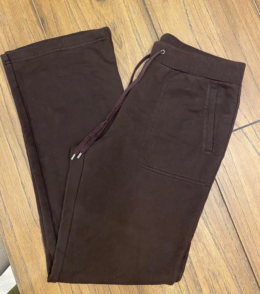 Pantalones deportivos Lauren Ralph Lauren para mujer marrón pierna recta pantalones cordón talla S Foto 4 de 4