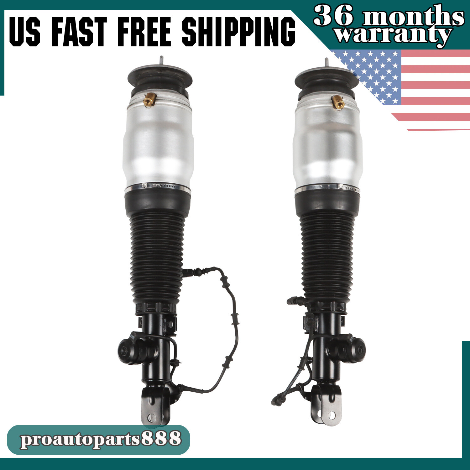 Pair Front Air Suspension Struts Assembly For 2011-2016 Hyundai Equus Sedan