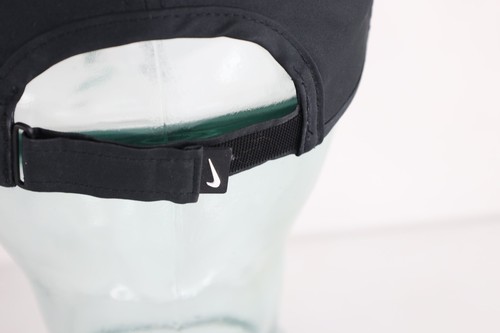 Vtg Nike Featherlight Travis Scott Mini Swoosh Vented Hat Cap Black Polyester - Picture 4 of 8