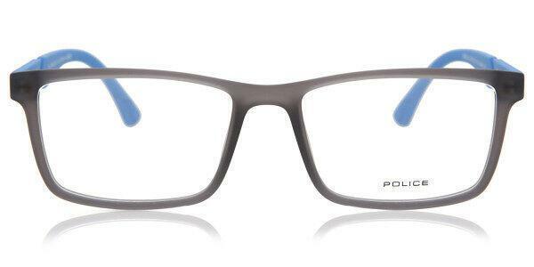 POLICE-VPL389 SPEED 6 09U5 Rectangle Eyeglasses Rubber Gray/Blue