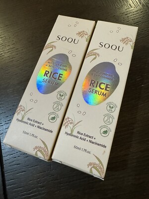 2X SOQU MOISTURIZING & BRIGHTENING RICE SERUM 1.7 fl oz ea NIB | eBay