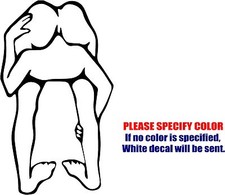 Head Up Ass Decal Sticker JDM Funny Vinyl Car Window Bumper Truck Laptop 12"