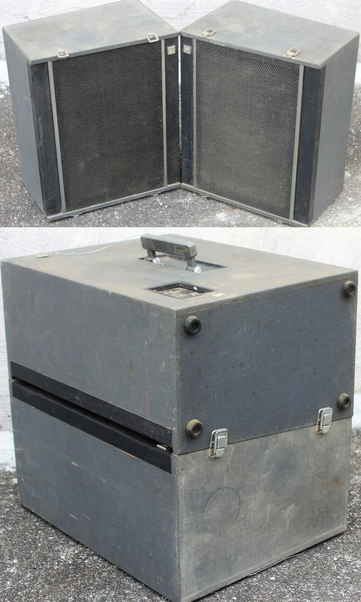 Vintage 1970s Akai Speakers Portable Set Model SS-110 Made in