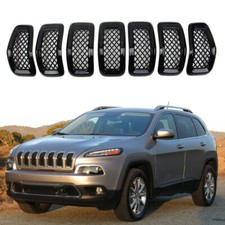 For Jeep Cherokee 2014-2018 Honeycomb Front Radiator Grille Inserts Gloss Black
