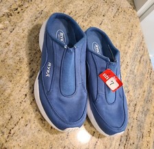 RYKA Womens Size 7 Contour Blue Twill Nitracel Mule Slip On Sandal Sneakers