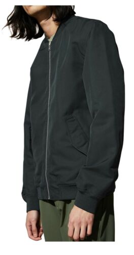 Elvine Men's Jacket Short Style Bomber Mod. REX Zip, Neck & Cuffs IN Jersey - Afbeelding 1 van 5