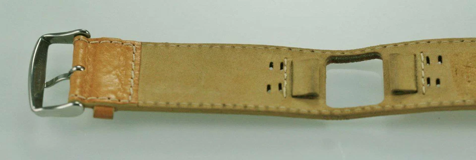 Correa de reloj de repuesto de cuero marrón plateado inoxidable para mujer Fossil 26 mm Foto 3 de 4