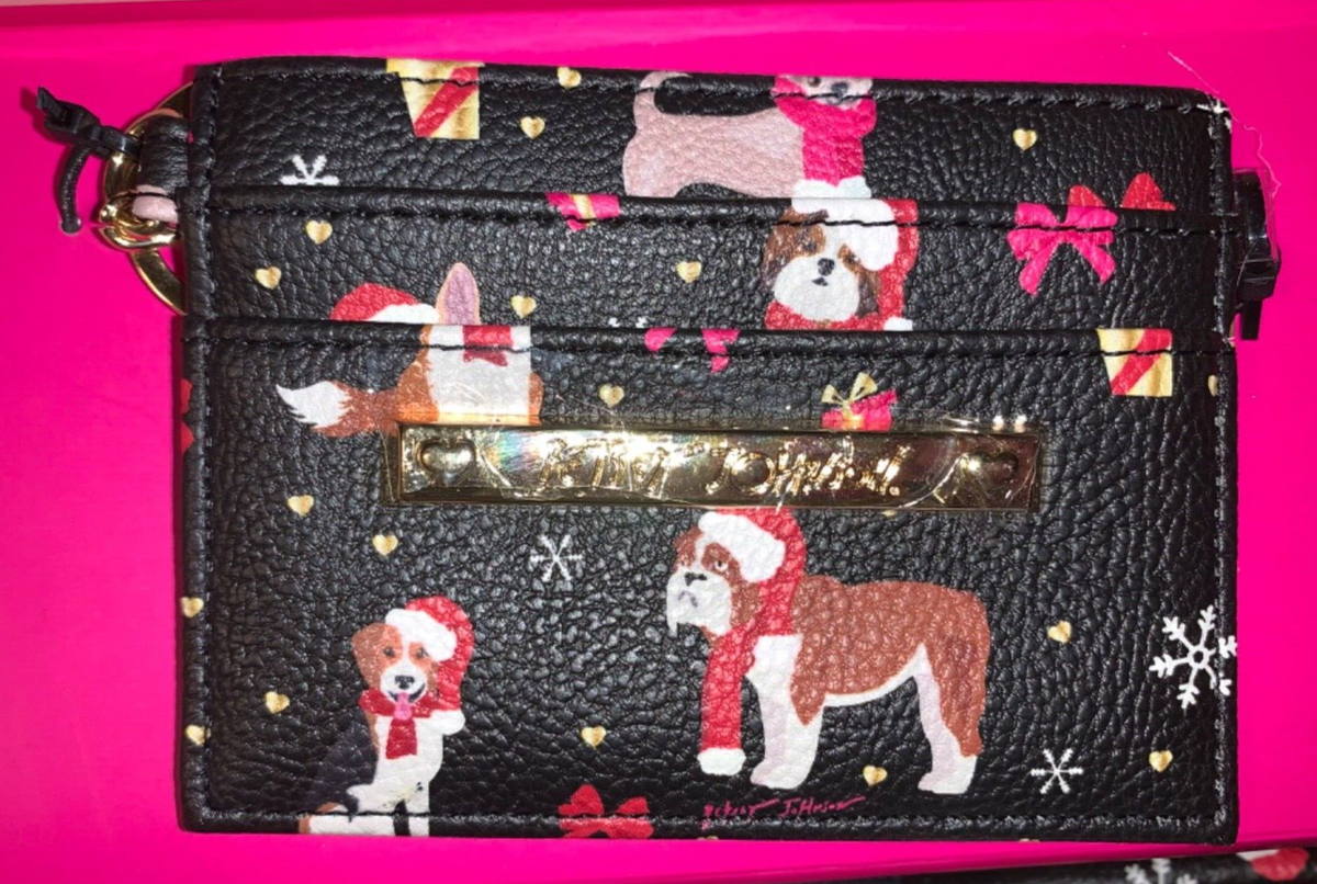 NEW BETSEY JOHNSON Mini Backpack & Card Case Set Christmas 