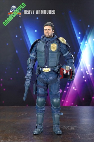 READY ART FIGURES AF-015B AF-015 POLICE COP JUDGE DREDD BLUE HEAVY ARMOR STEALTH
