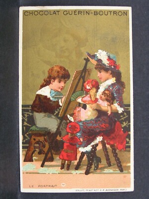 GUERIN-BOUTRON chocolate: pretty chromo, the portrait of dolls...Vallet, Minot..