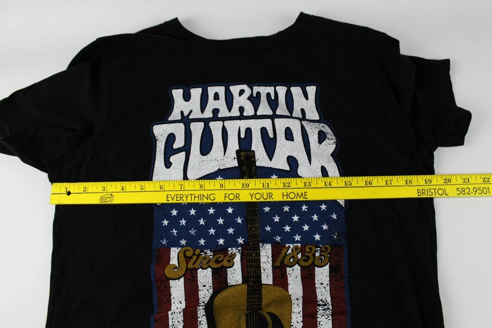 Camiseta Martin Guitars Negra Hombre Grande Estampado Parotítico "Desde 1833" Foto 3 de 4