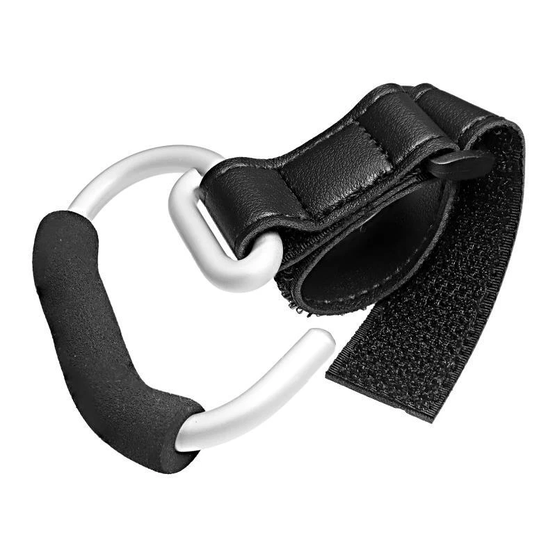 Gancho clip de gancho para cochecito de bebé de metal de cuero mosquetón antideslizante clip de resorte Foto 2 de 4