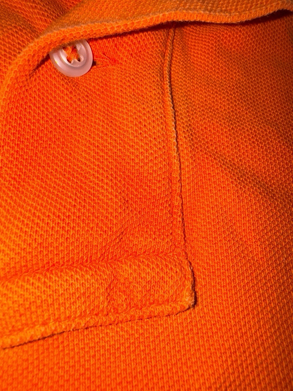 Polo Ralph Lauren camicia arancione mandarino taglia L dimagrante S S uomo verde pony usata in ottime condizioni