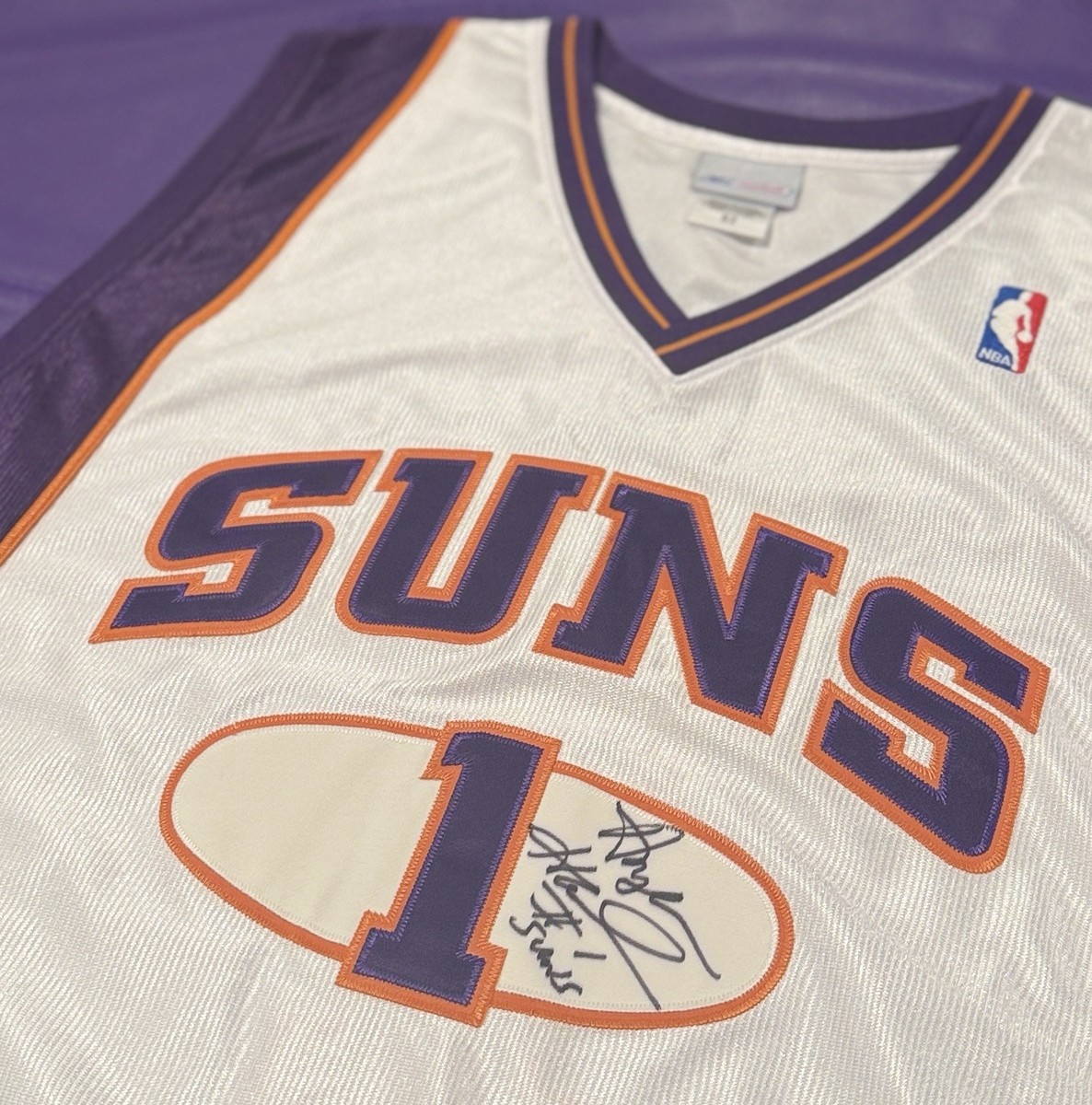 Authentic Anfernee Hardaway #1 Phoenix Suns Signed On Court Reebok
