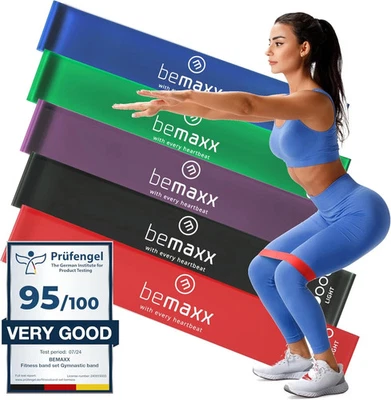 PLCONCEPTS GMBH & CO. KG BeMaxx Fitnessband 5er Set Latex Loop Resistance Widerstandsbänder