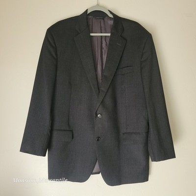 Brooks Brothers Blazer 1818 Madison Men s 100% Wool Jacket Black   USA   46R