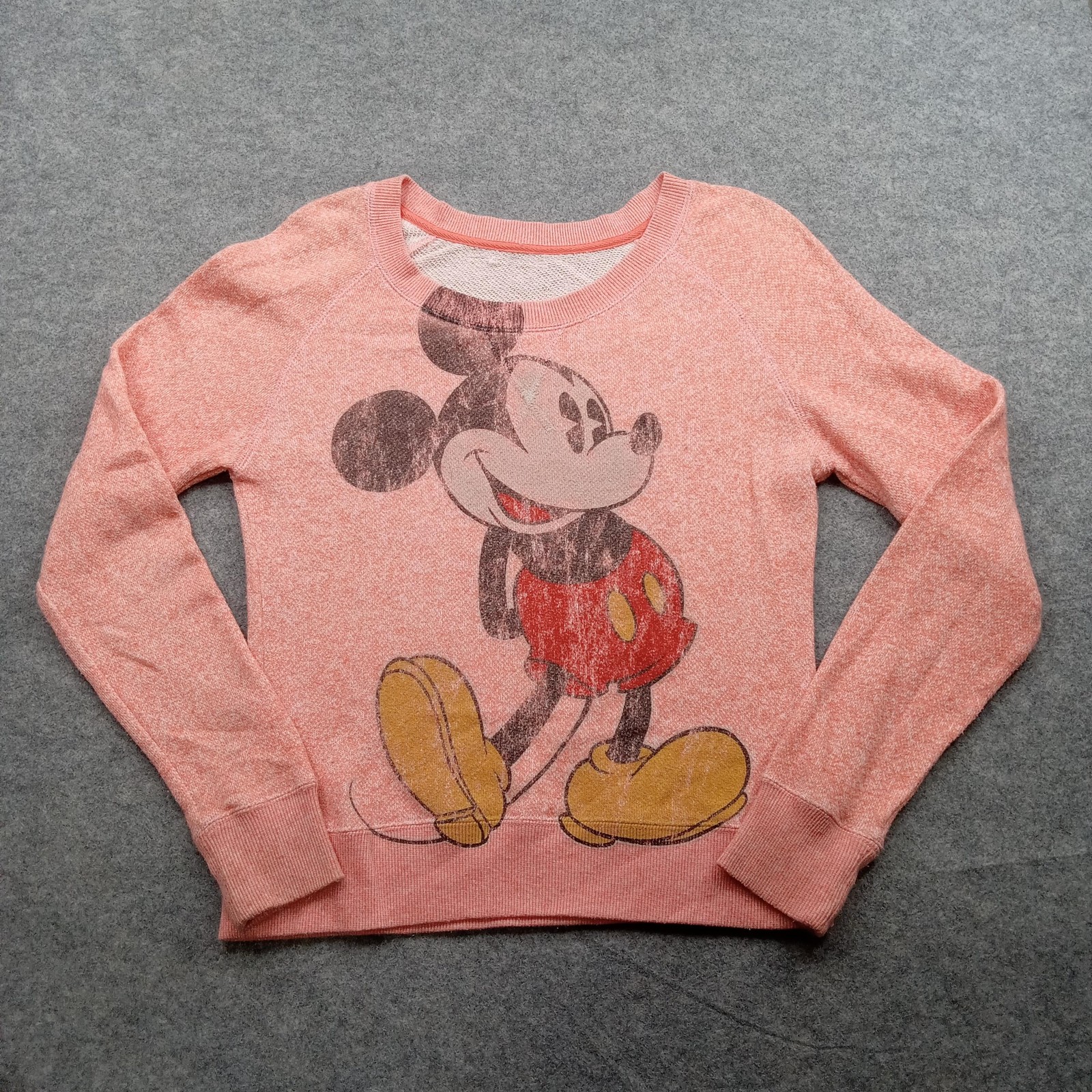 Mickey Mouse Sweater Womens Small Sweatshirt Pullover Graphic Lightweight Disney