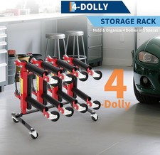 Car Dolly Rack For 4 Wheel Dollies Heavy Duty Storage Stand With Swivel Casters