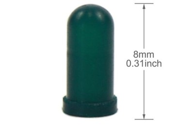 VTG 25pcs GREEN 3mm GM GMC Pontiac Buick Chevy Radio Climate Bulb Caps Covers 