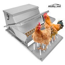 Galvanized Steel Poultry Feeder, Automatic Weatherproof Chicken Feeder 20lb