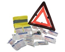 Verbandstasche Mini 3in1 + Warnweste + Warndreieck Verbandskasten Auto Motorrad