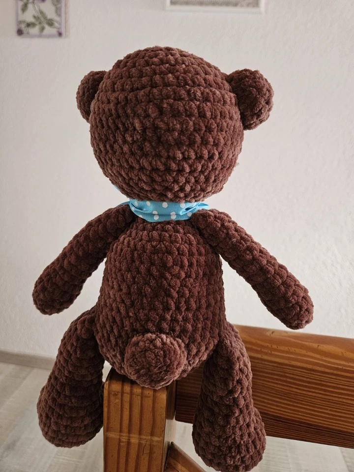Deko Bär Teddybär Kuscheltier Plüschtier Handarbeit Gehäkelt Ein Geschenk  - Bild 4 von 4