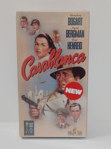 Casablanca (VHS, 1989, Colorized) Humphrey Bogart, Ingrid Bergman - NOS Sealed
