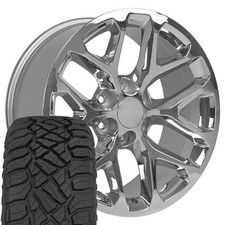 20x9 Chrome 5668 Rims 27555r20 Rt Tires Set 6x139.7 24et
