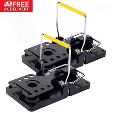 2x Large Professional Heavy Duty Rat Snap Traps for Outdoors / Indoors Rodent UK