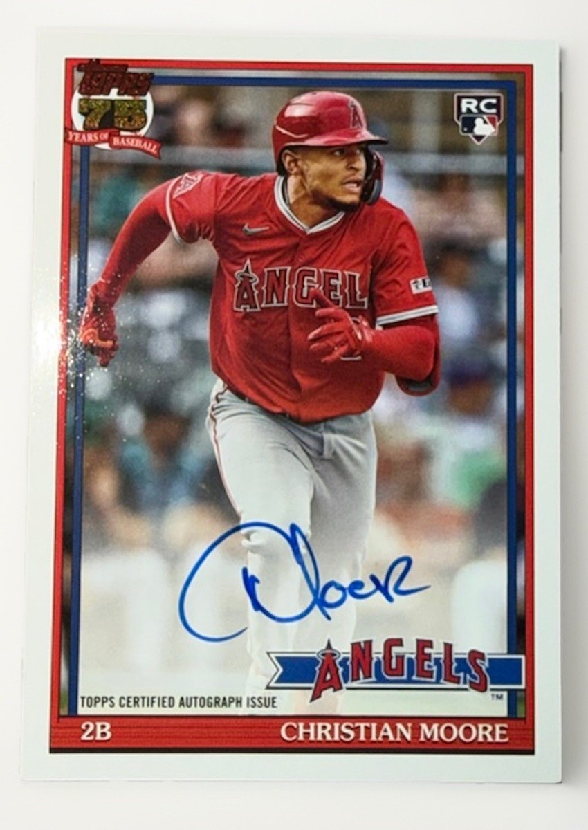 2026 Topps Series 1 Christian Moore Rookie/RC 1991 On Card Auto 