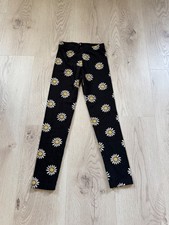 NWOT Old Navy Kids Girls Black Leggings With Daisy Sz. M/8