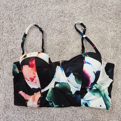 BEBE Multicolor Corset Crop Top Bustier Size S