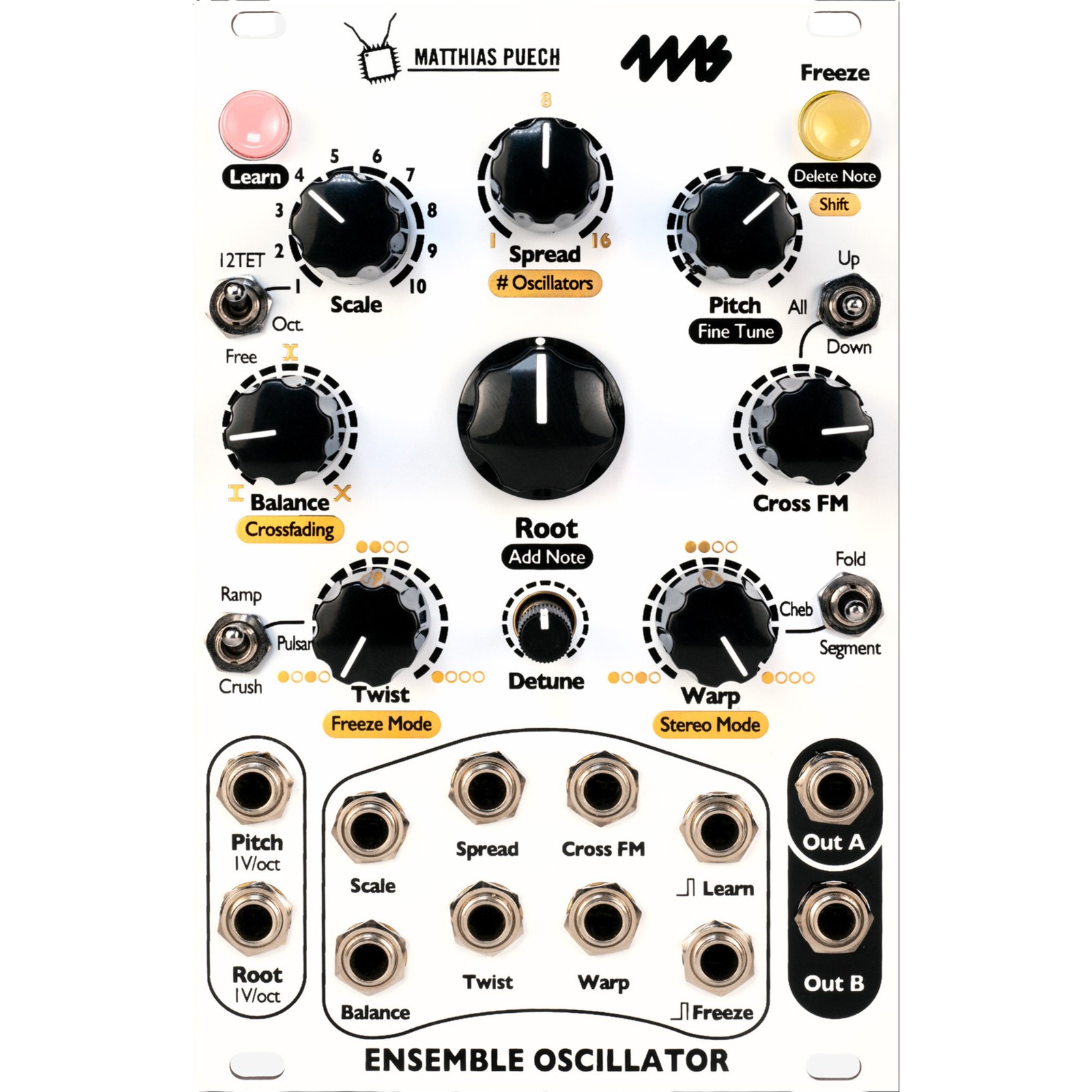 4MS ENOSC Ensemble Oscillator Eurorack Synth Module White 48090₽
